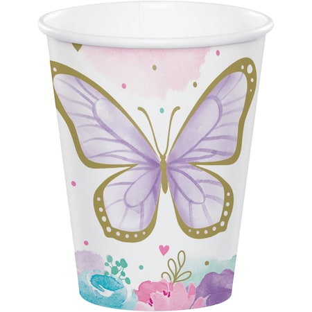 Creative Converting Golden Butterfly Paper Cups, 9oz, 96PK 354584